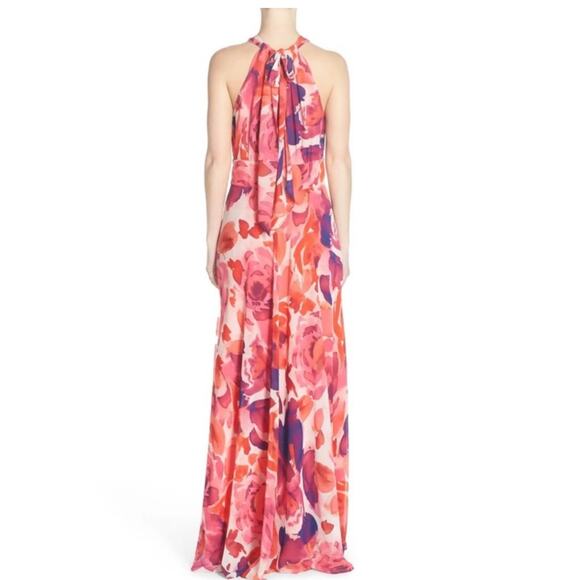 Eliza J Floral Print Halter Dress - size 4 - Picture 3 of 12